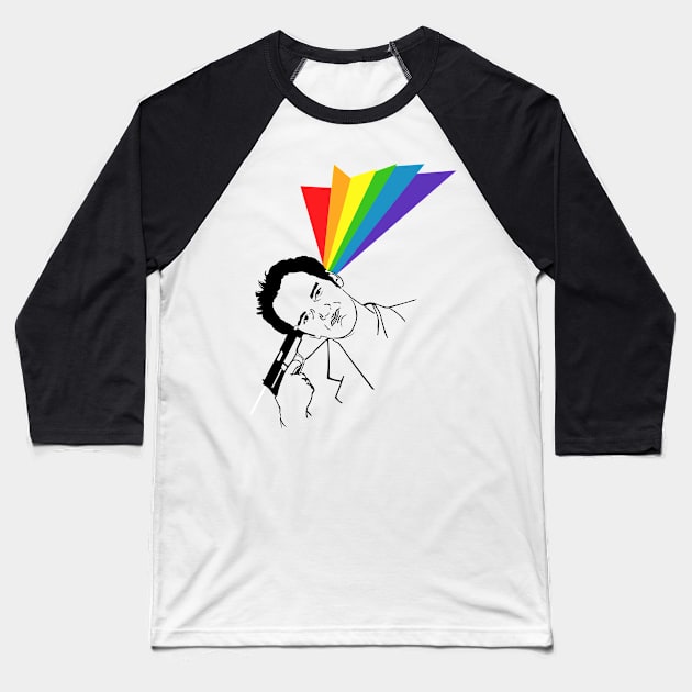 Quentin Tarantino Pink Floyd Baseball T-Shirt by SaverioOste